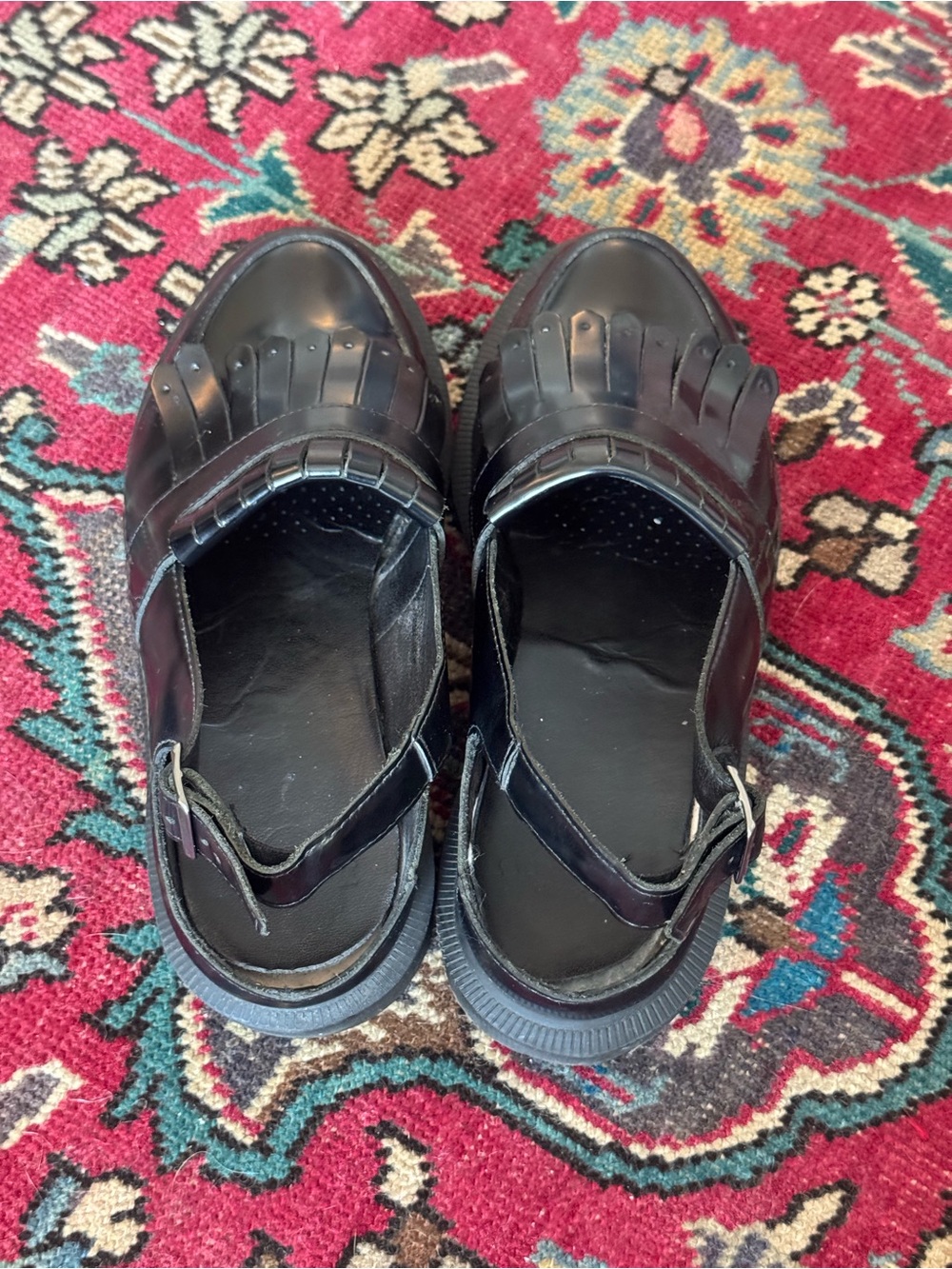 Dr. Martens Valentine slingback loafers in black polished leather - Picture 6 of 8